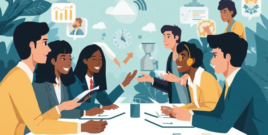 You are top animater. Create a image for course work_ Corporate Excellence_ Mastering Soft Skills for High-Impact Performance.jpg
