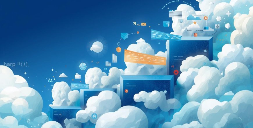 You are top animater. Create  a professional image that is inspiring to students and parents for this course.  Cloud & Software_ Core Concepts and Applied Practice (1).jpg