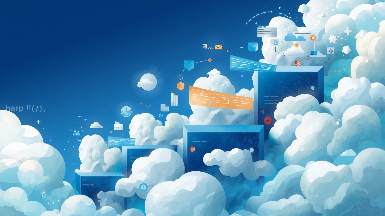 You are top animater. Create  a professional image that is inspiring to students and parents for this course.  Cloud & Software_ Core Concepts and Applied Practice (1).jpg
